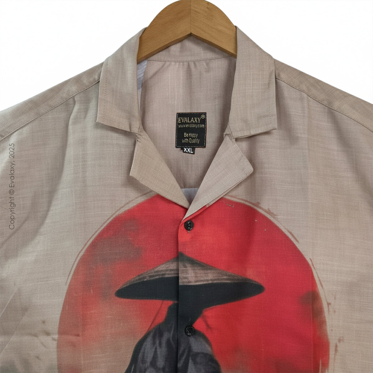 Beige Warrior Graphic Oversized Half Sleeve Shirt For Men & Women