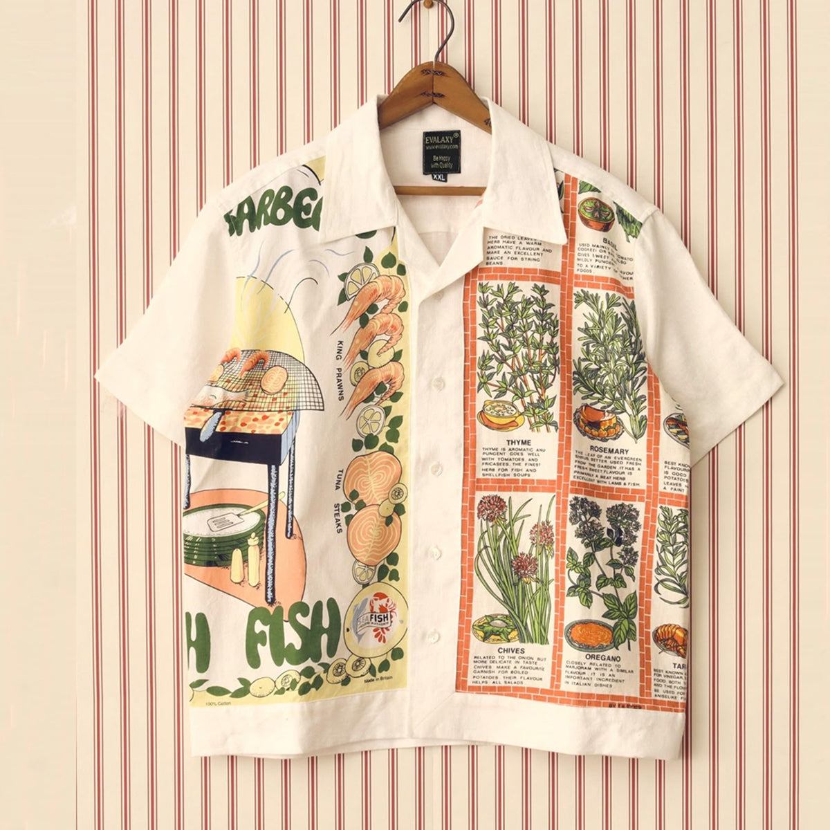 Fish Graphic Oversized Half Sleeve Shirt For Men & Women – Evalaxy