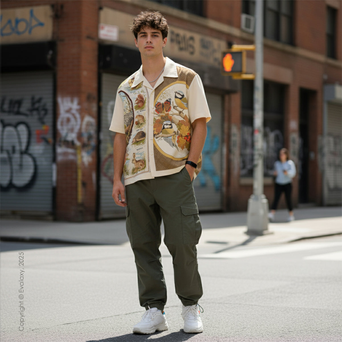Deer N Sparrow Graphic Oversized Half Sleeve Shirt For Men & Women
