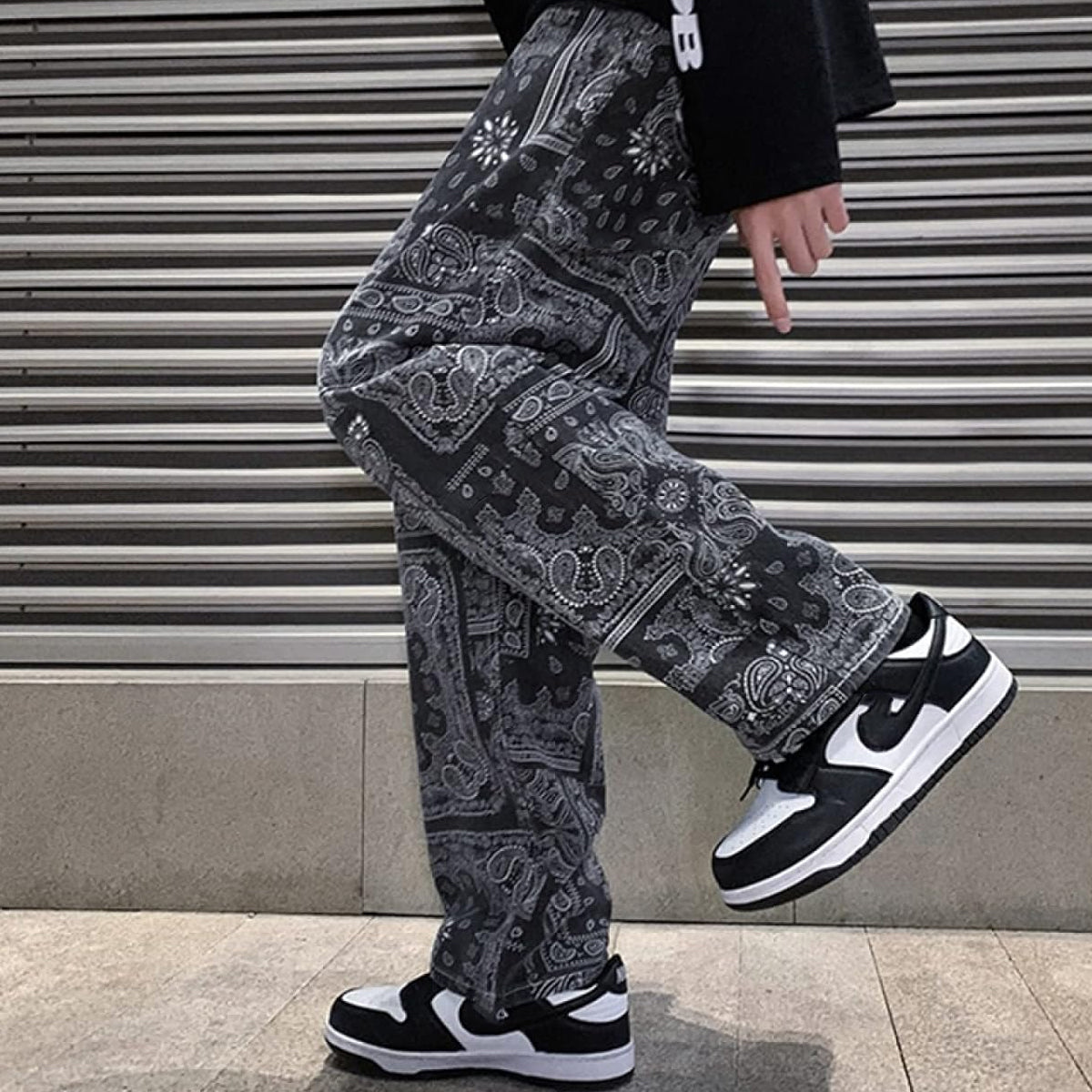 Grey Rangoli Straight Pants for Men & Women