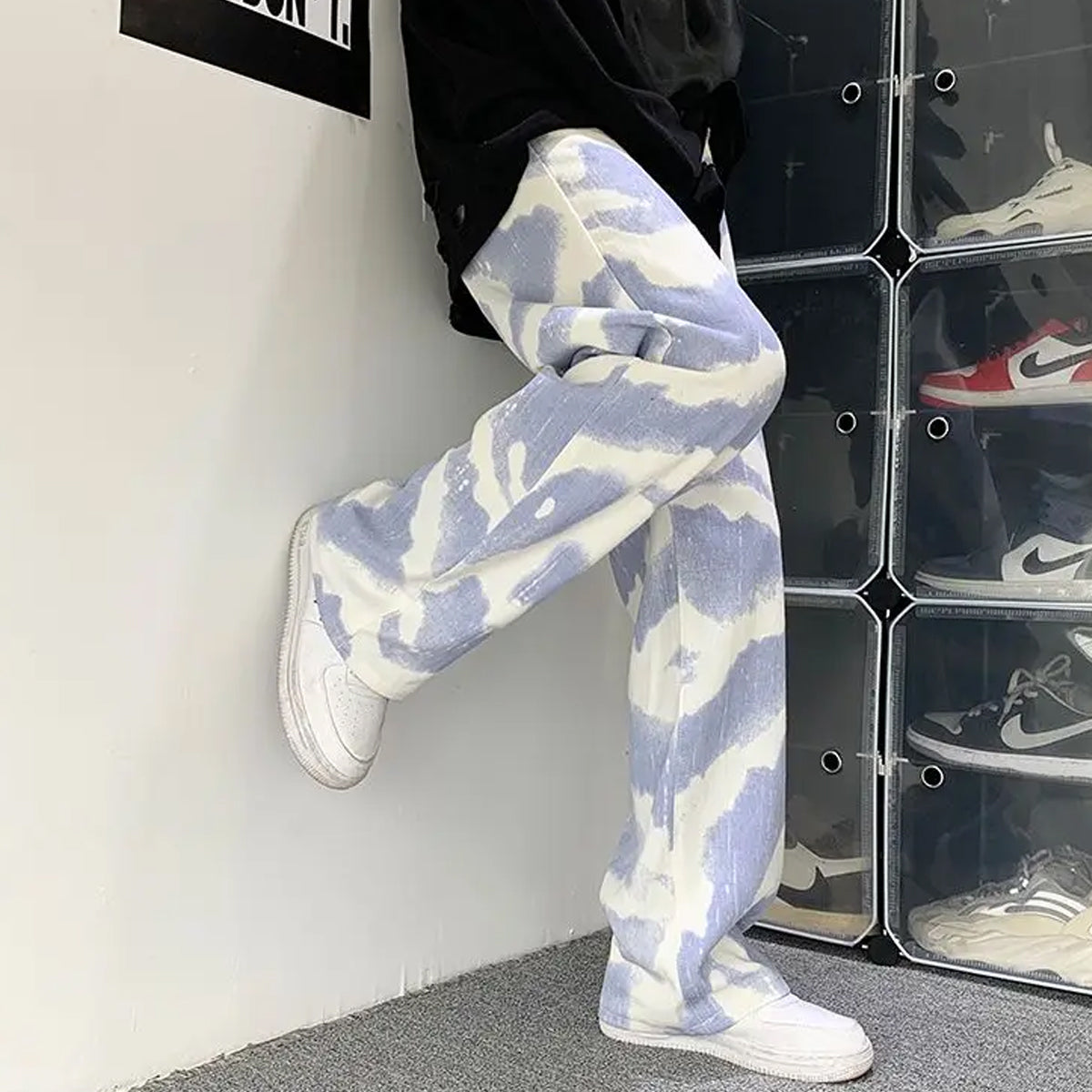 Sky Cloudy Straight Pants for Men & Women