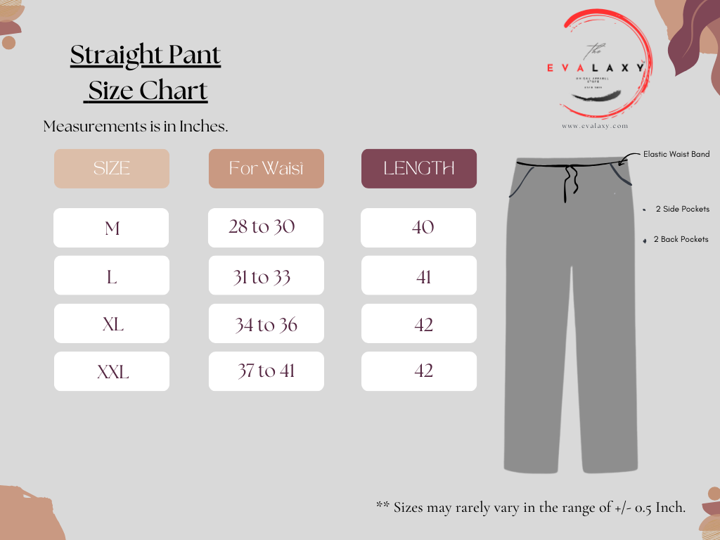 Black Cloudy Straight Pants for Men & Women