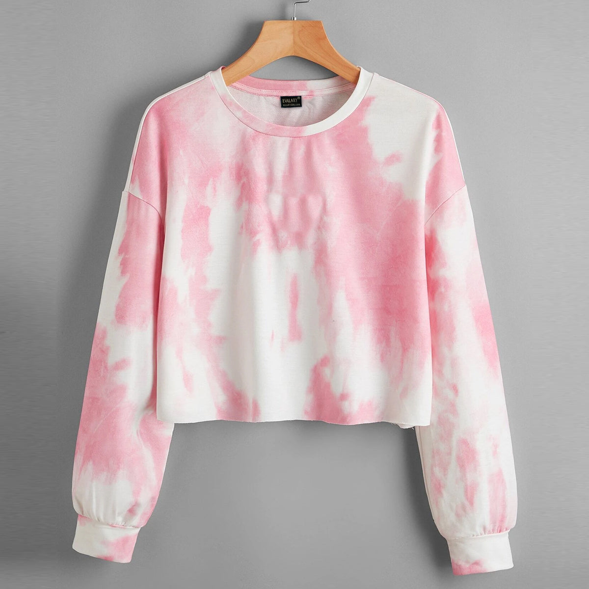 Pink Tie Dye Crop Top For Women & Girls