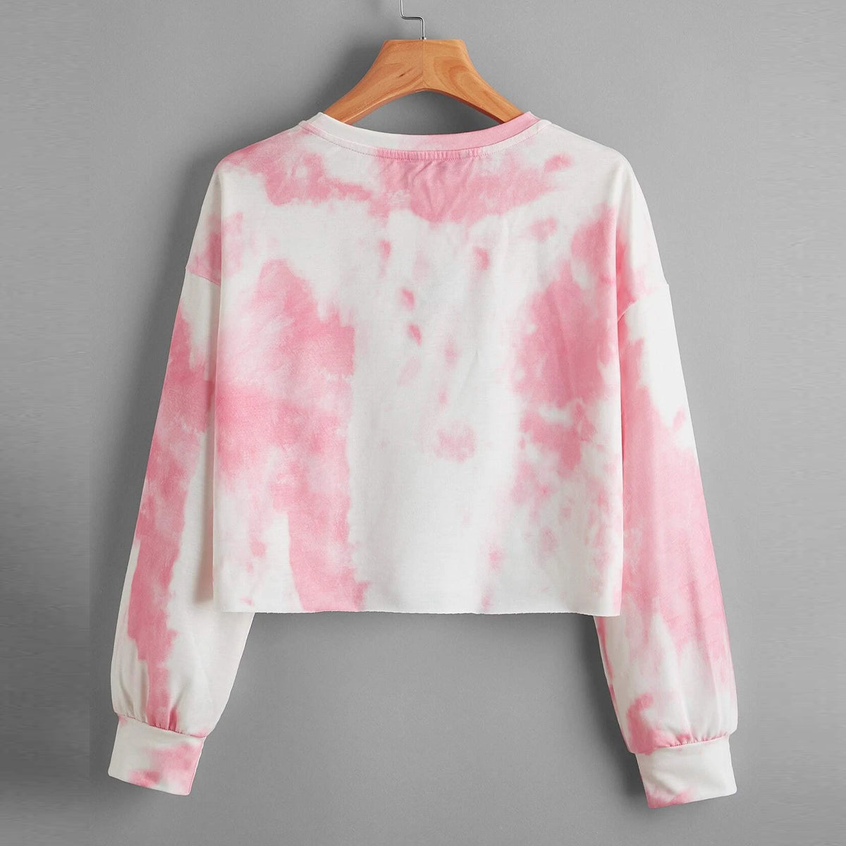 Pink Tie Dye Crop Top For Women & Girls