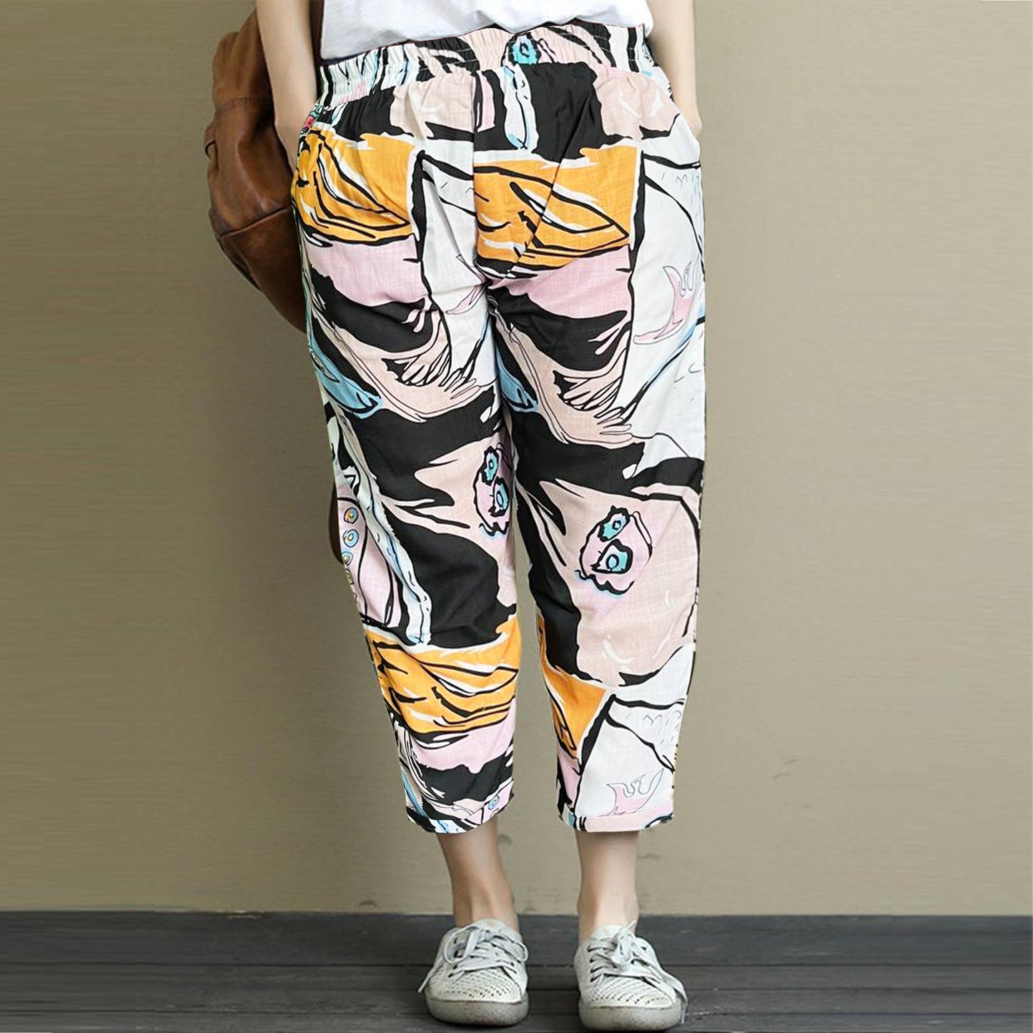 Vintage Text Chat & Random Graphic Capri Combo Pack For Womens & Girls(Pack Of 2 Pcs)