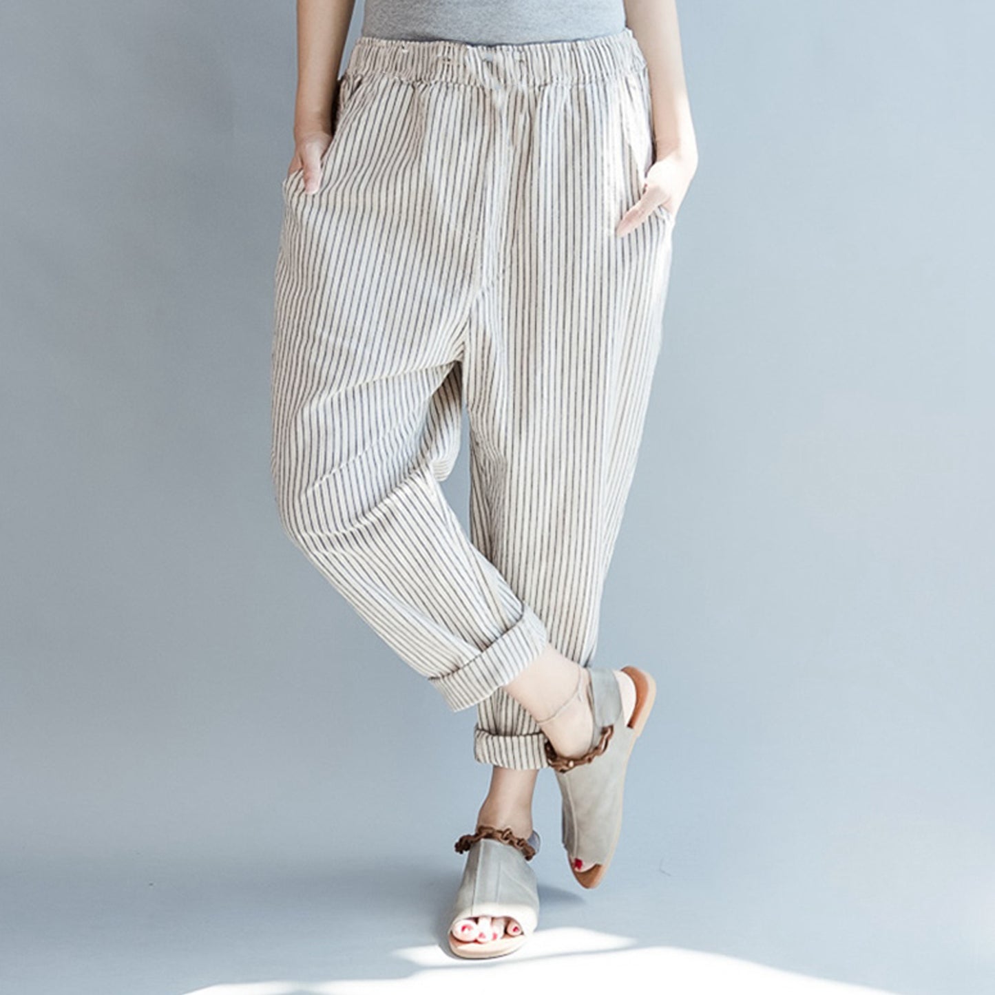 Vintage Tie Dye & Off-White Lines Pajama Capri Combo Pack For Womens & Girls(Pack Of 2 Pcs)