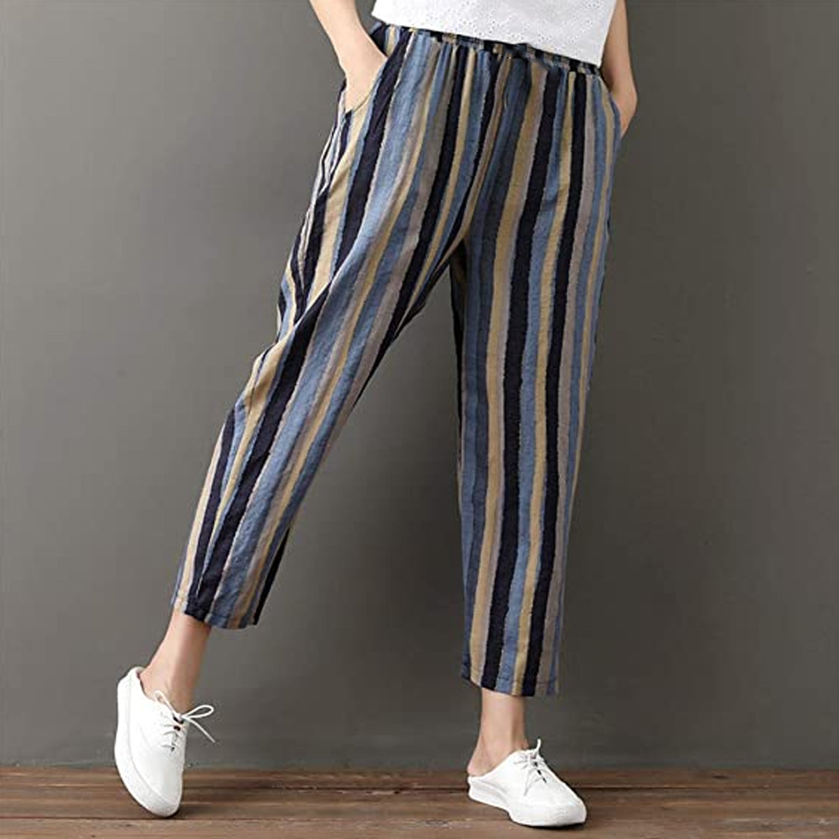 Vintage Multicolor Sata Pata Capri For Womens & Girls