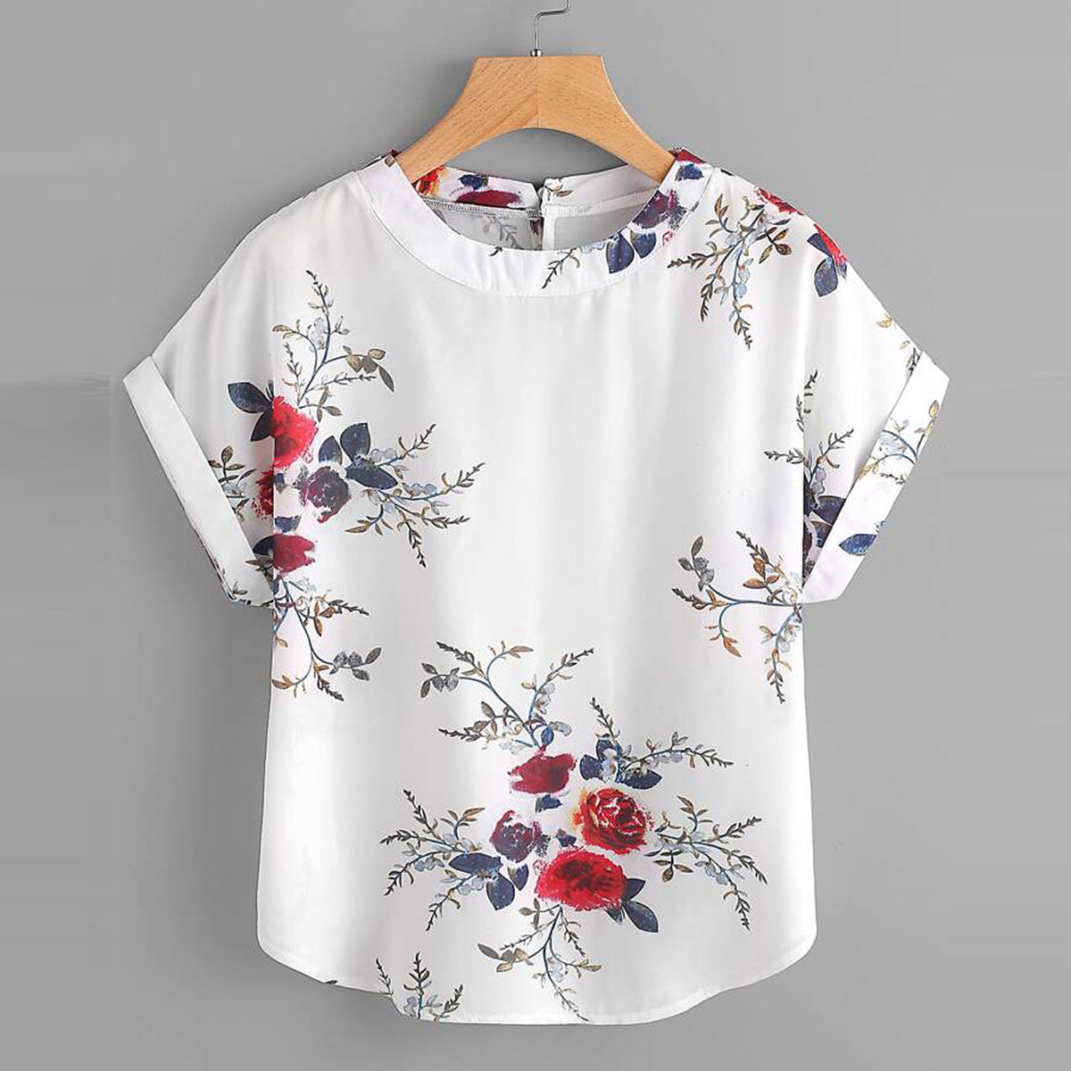 Stylish Panther Plam & White Floral Tops Combo For Women & Girls(Pack Of 2 Pcs)