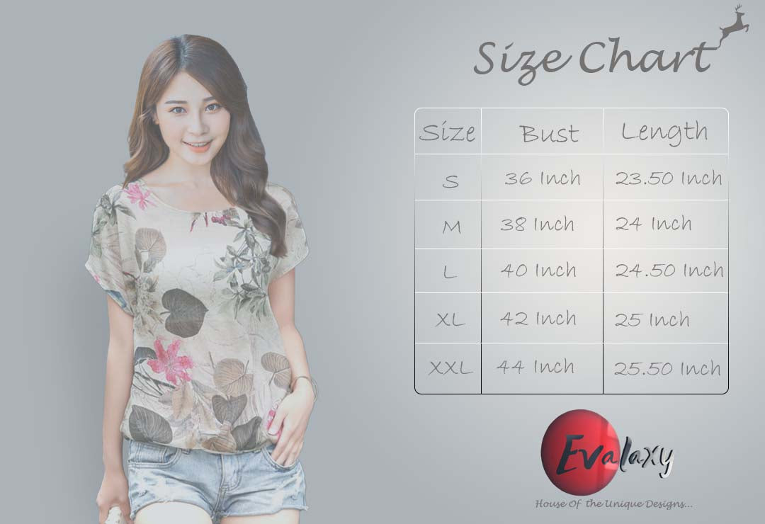 Stylish Leaf Floral Tops For Women & Girls