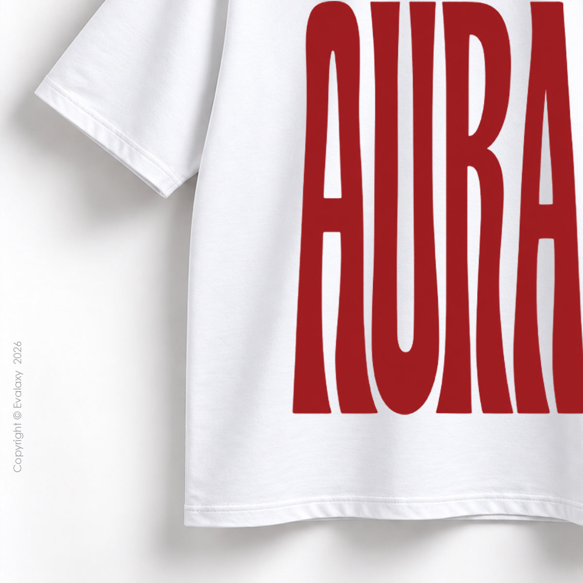 Aura Graphic White Oversized T-Shirt – 240 GSM Premium Cotton