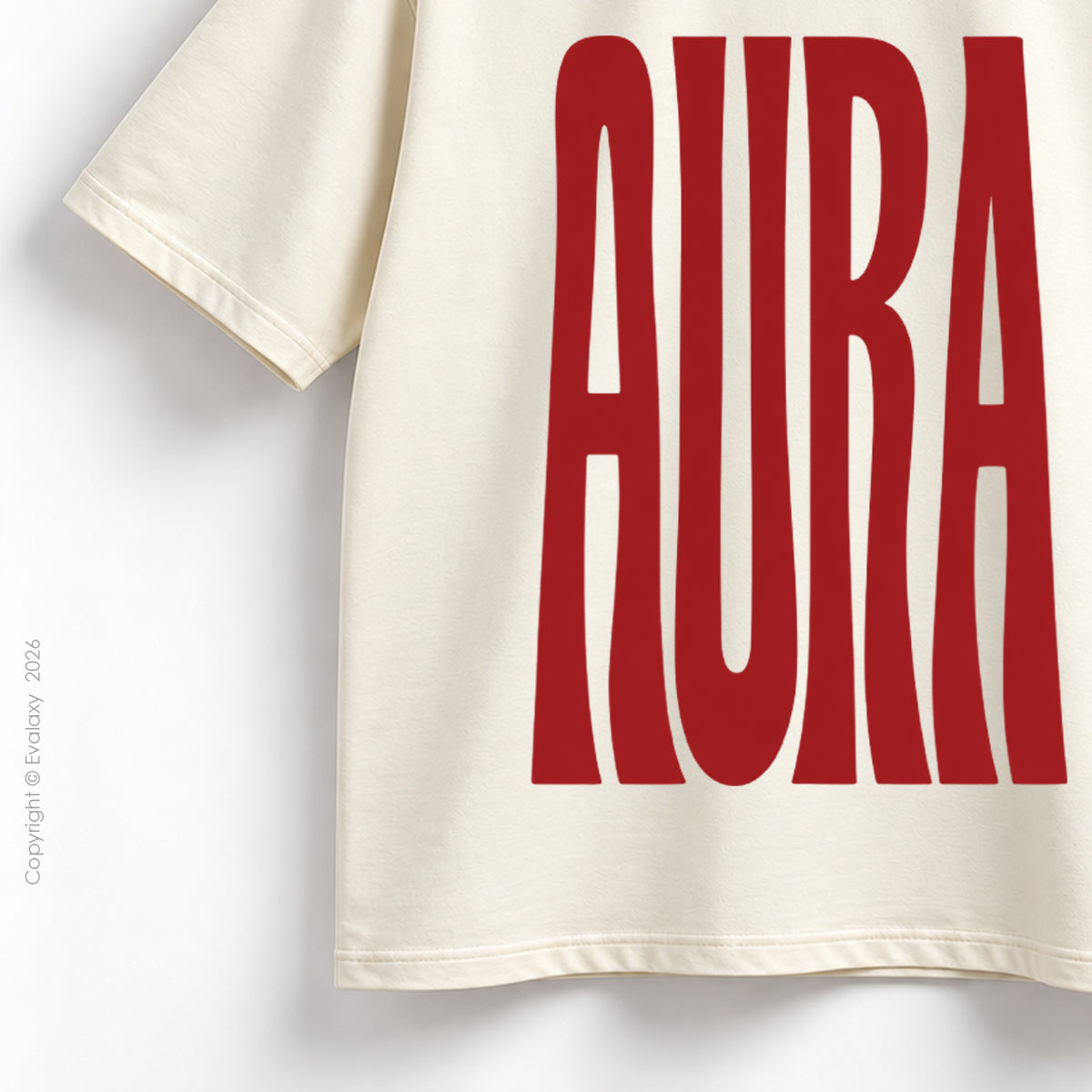 Aura Graphic Cream Oversized T-Shirt – 240 GSM Premium Cotton