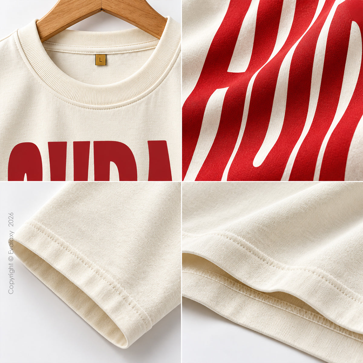 Aura Graphic Cream Oversized T-Shirt – 240 GSM Premium Cotton