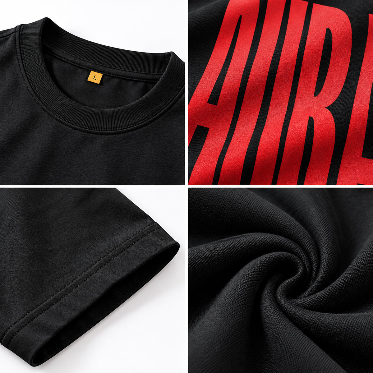 Aura Graphic Black Oversized T-Shirt – 240 GSM Premium Cotton