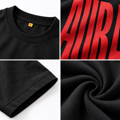 Aura Graphic Black Oversized T-Shirt – 240 GSM Premium Cotton