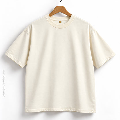 Plain Off White Oversized T-Shirt – Premium Cotton 240 GSM