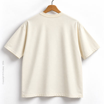 Only Tiger Graphic Cream Oversized T-Shirt – 240 GSM Premium Cotton