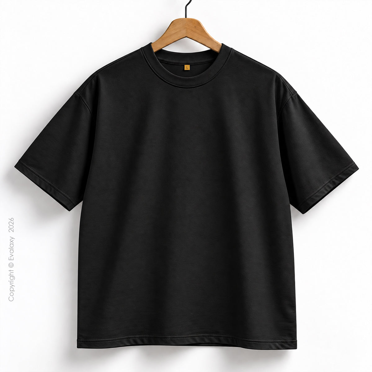 Plain Black Oversized T-Shirt – Premium 240 GSM Cotton