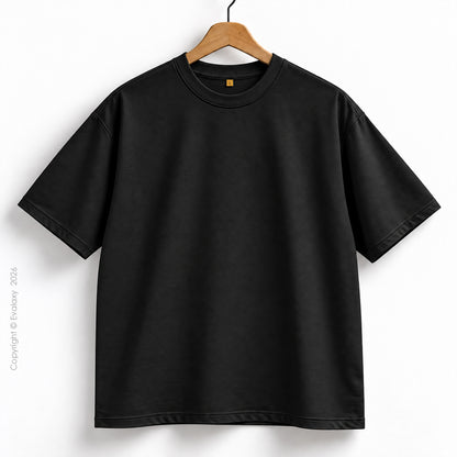 Plain Black Oversized T-Shirt – Premium 240 GSM Cotton