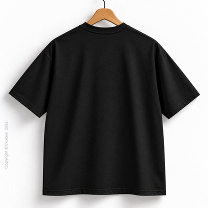 Plain Black Oversized T-Shirt – Premium 240 GSM Cotton