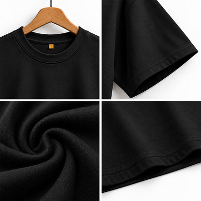 Plain Black Oversized T-Shirt – Premium 240 GSM Cotton