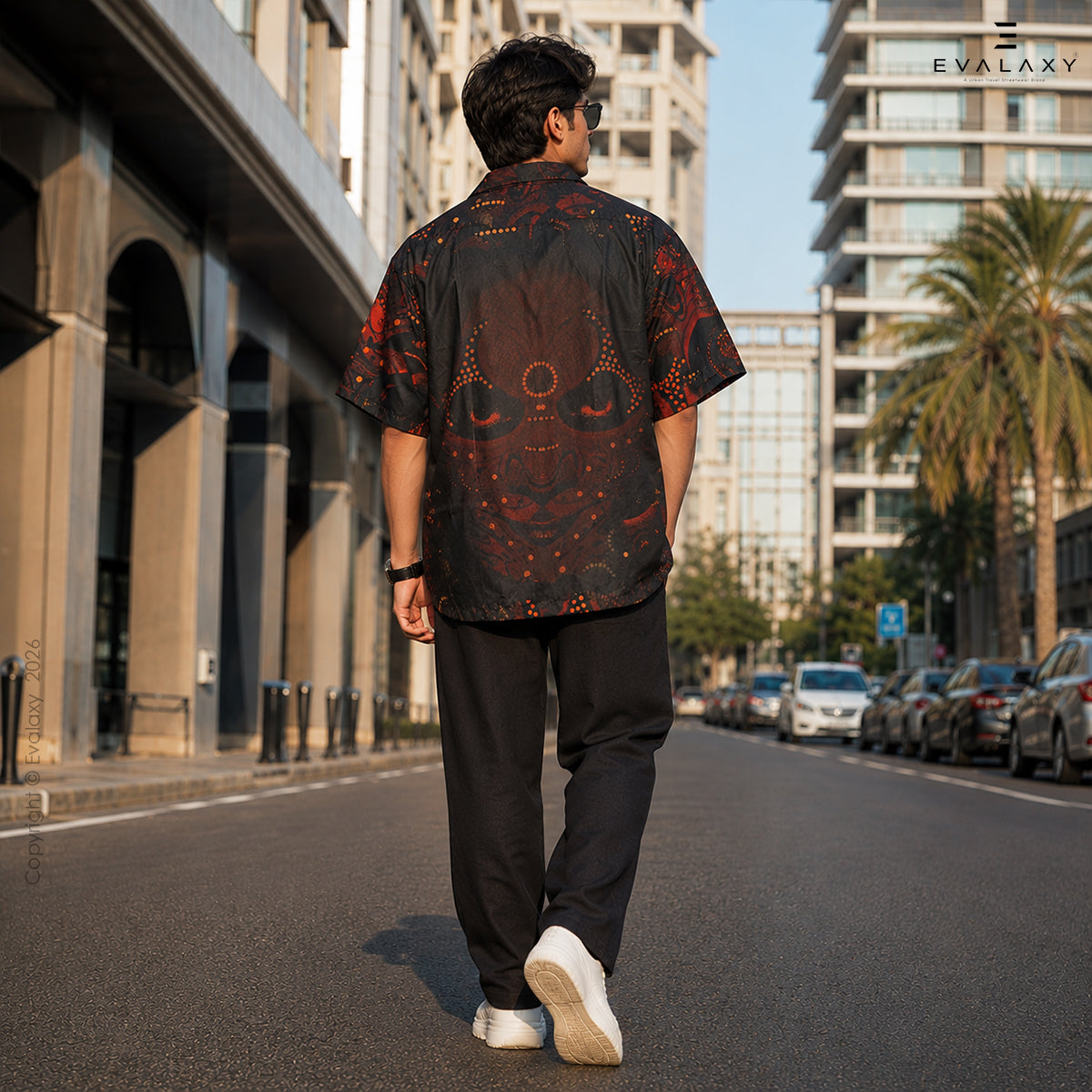 Abstract Faces Graphic Oversized Half Sleeve Shirt For Men & Women