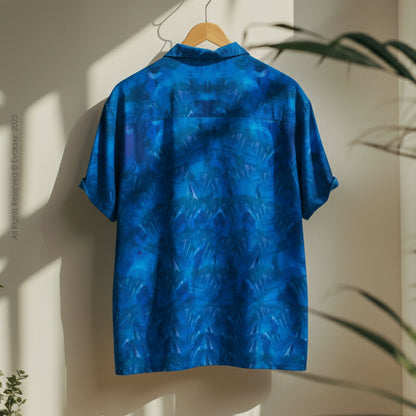 Blue Party Faces Graphic Oversized Half Sleeve Shirt For Men & Women