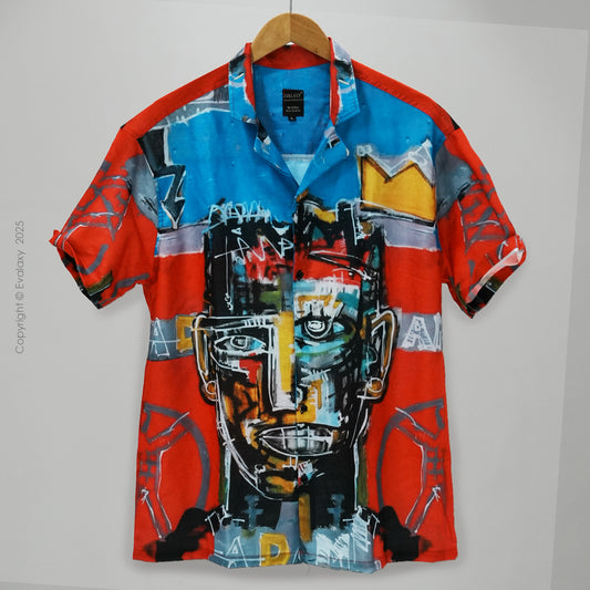 Adam Faces Graphic Oversized Half Sleeve Shirt For Men & Women