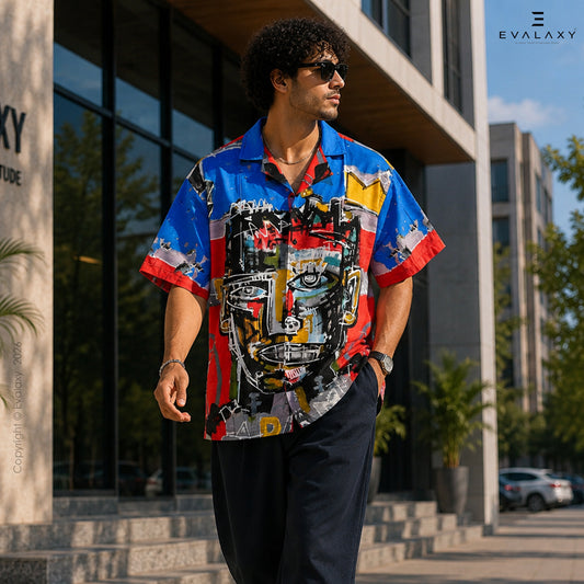 Adam Faces Graphic Oversized Half Sleeve Shirt For Men & Women