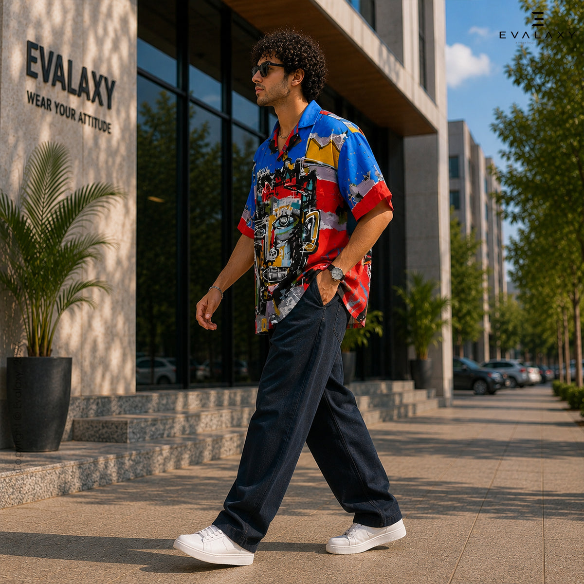 Adam Faces Graphic Oversized Half Sleeve Shirt For Men & Women