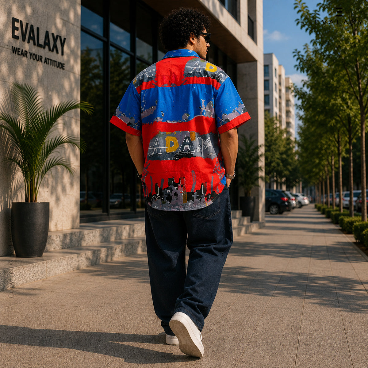 Adam Faces Graphic Oversized Half Sleeve Shirt For Men & Women