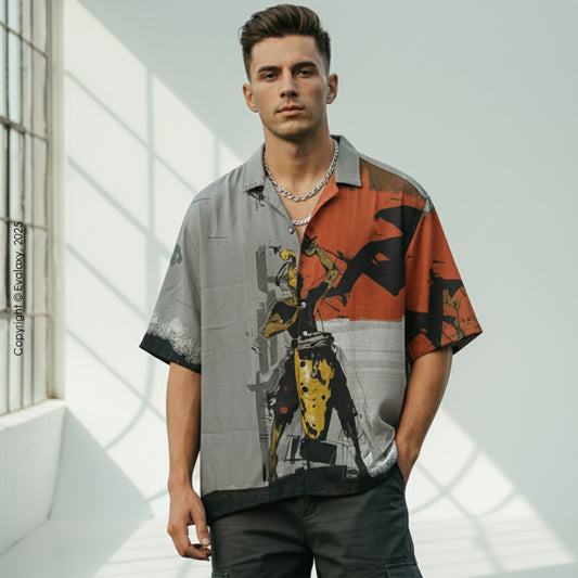 Music Graphic Oversized Half Sleeve Shirt For Men & Women