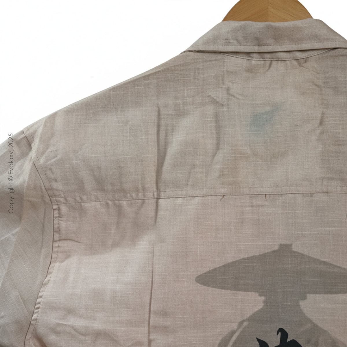 Beige Warrior Graphic Oversized Half Sleeve Shirt For Men & Women