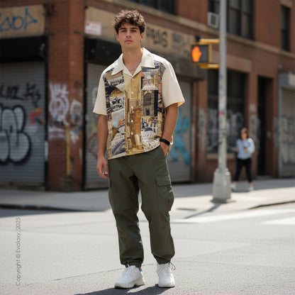 Old City Graphic Oversized Half Sleeve Shirt For Men & Women