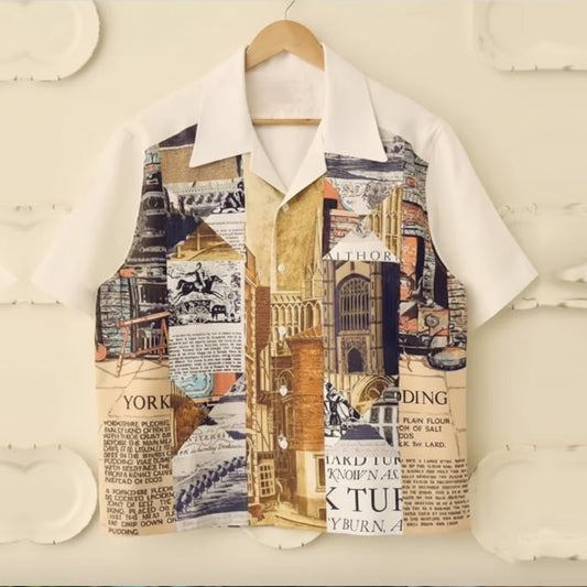 Old City Graphic Oversized Half Sleeve Shirt For Men & Women