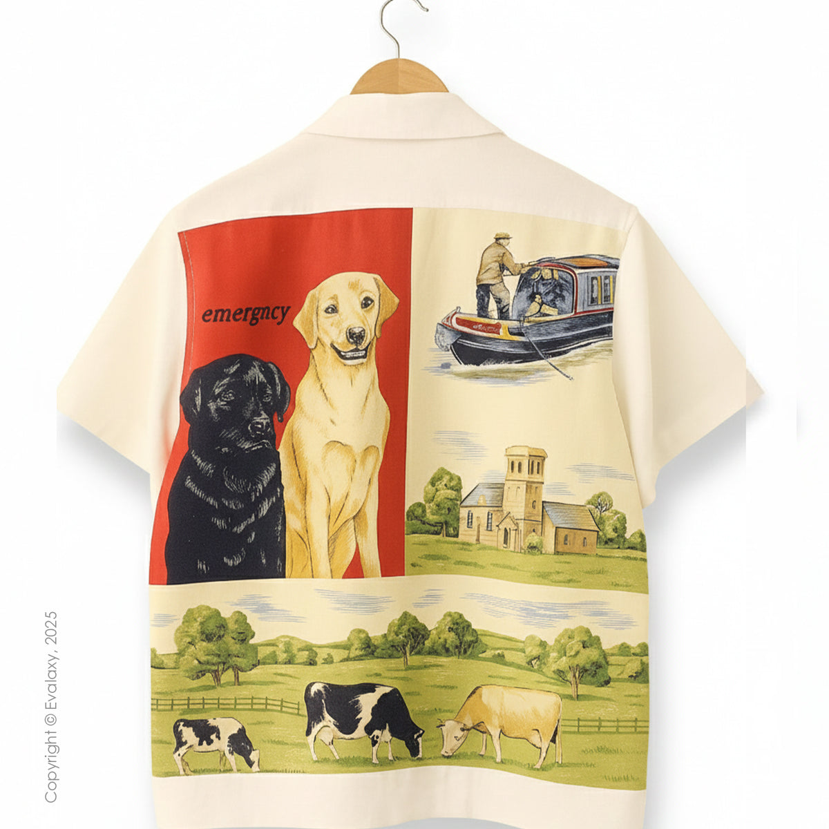 Vintage Dogs & Boats Printed Shirt for Men And Women – Premium Holiday Casual Wear