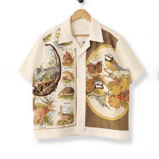 Deer N Sparrow Graphic Oversized Half Sleeve Shirt For Men & Women