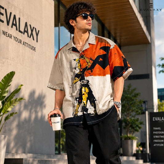 Music Graphic Oversized Half Sleeve Shirt For Men & Women