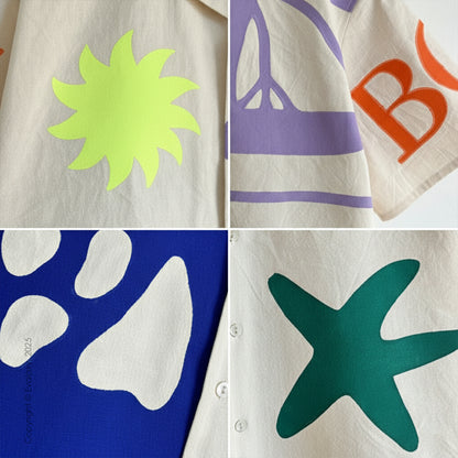 Bora Purple Graphic Oversized Half Sleeve Shirt For Men & Women