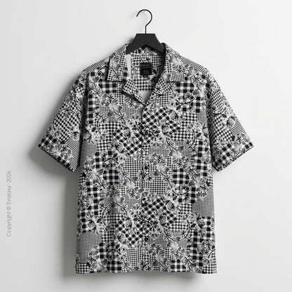 Monochrome Fusion Floral Shirt