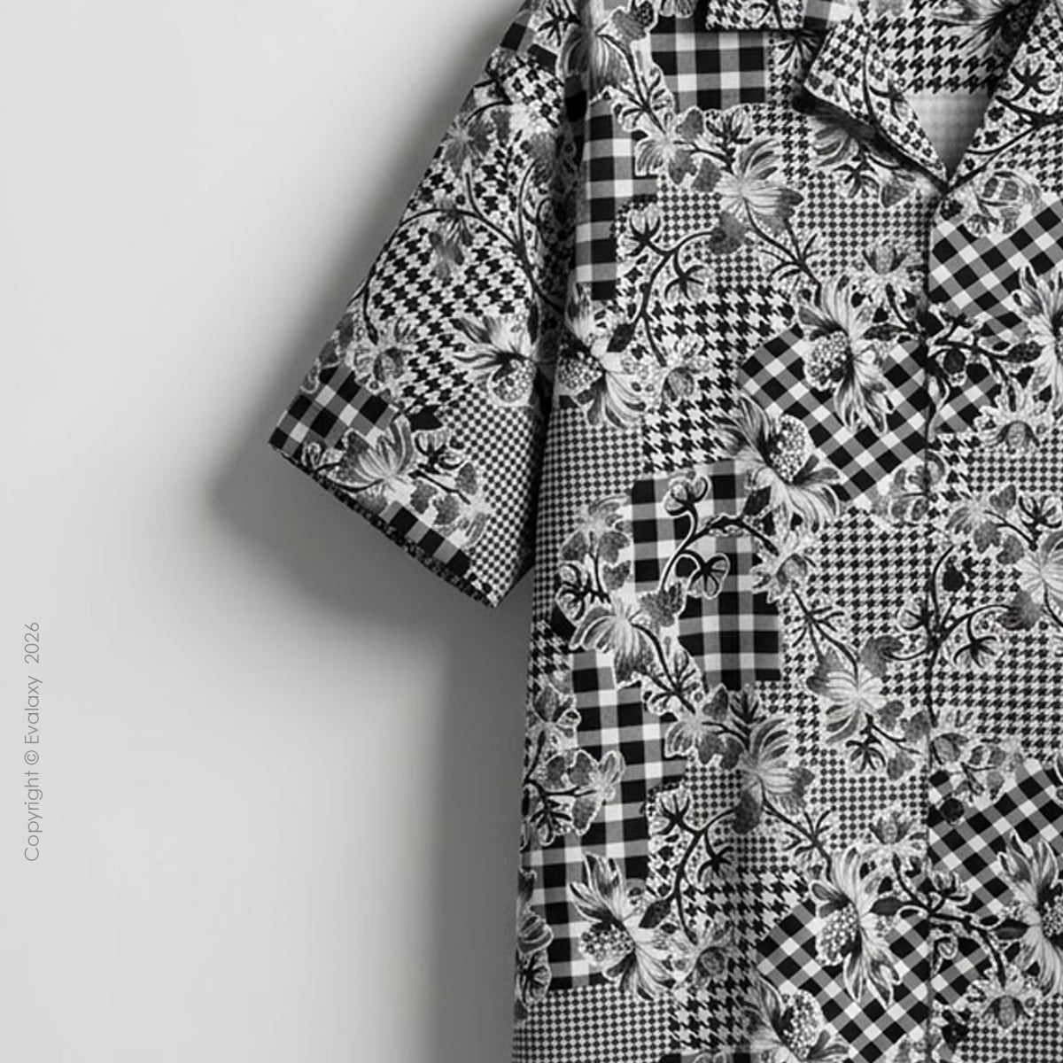 Monochrome Fusion Floral Shirt