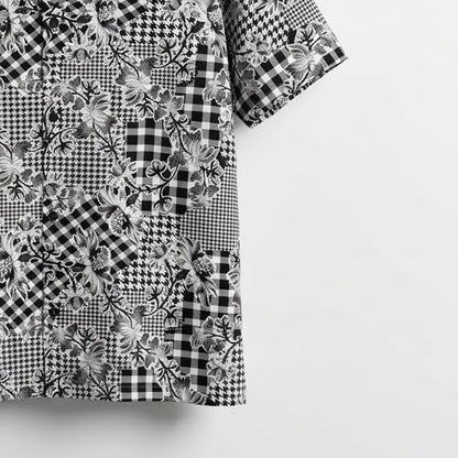 Monochrome Fusion Floral Shirt