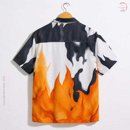 Oversized Flame Graphic Shirt For Men & Women