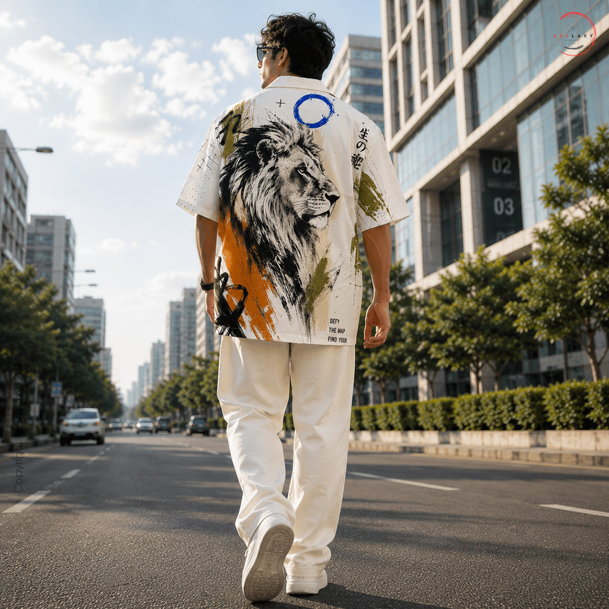 Lion Graphic Oversized Shirt For Men & Women