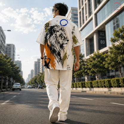Lion Graphic Oversized Shirt For Men & Women