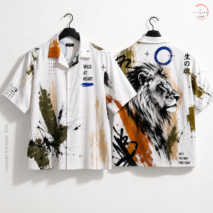 Lion Graphic Oversized Shirt For Men & Women