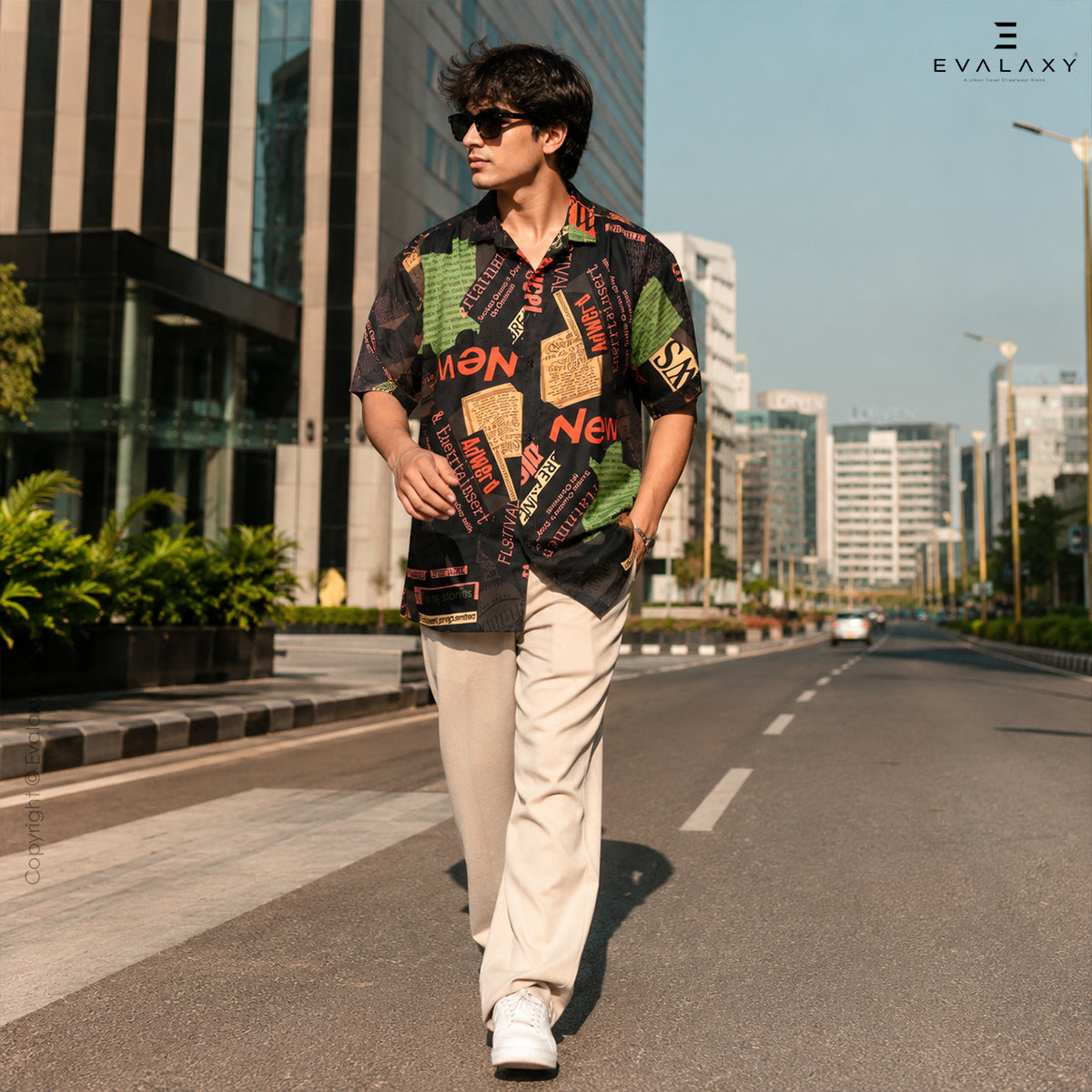Men Random New News Text Shirt