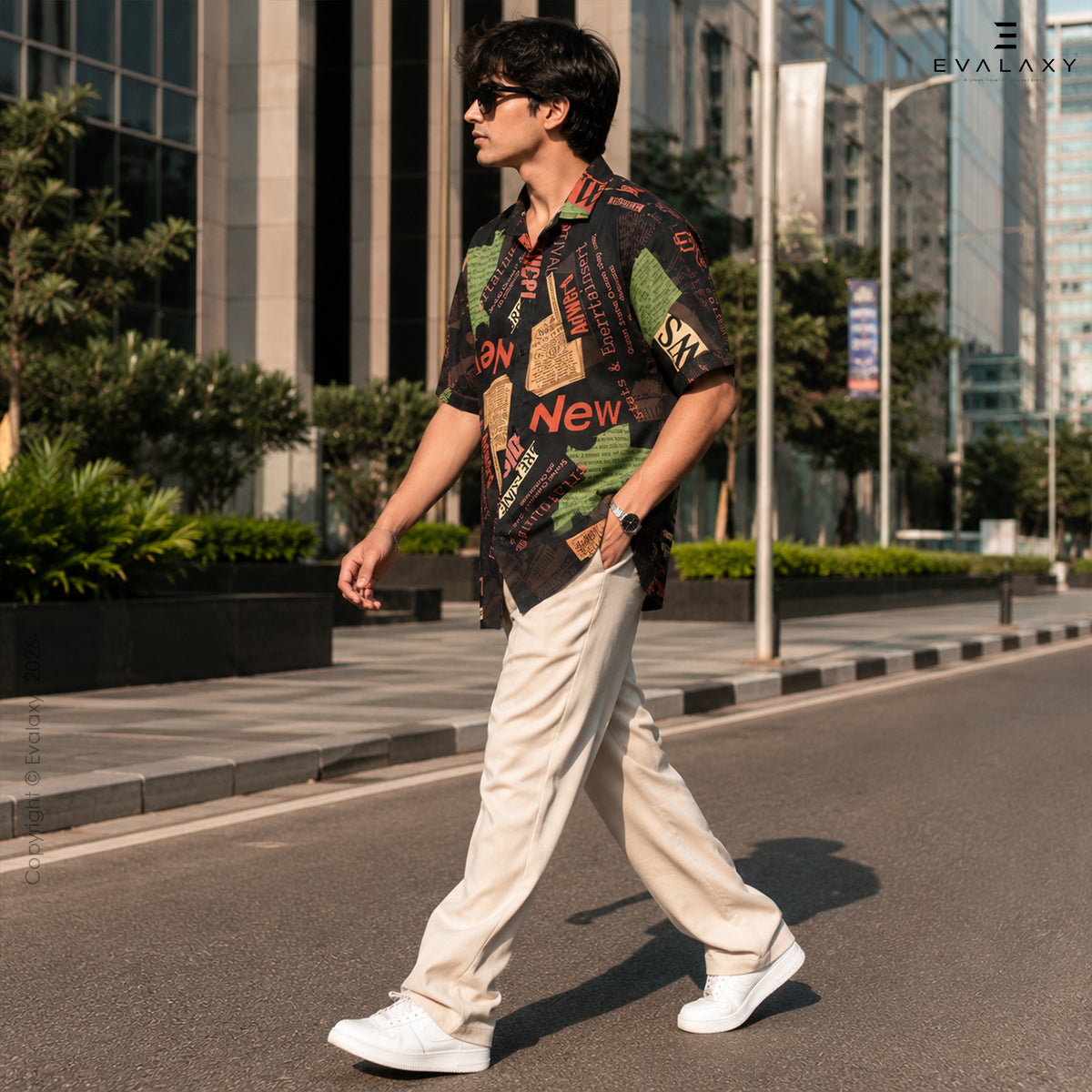 Men Random New News Text Shirt