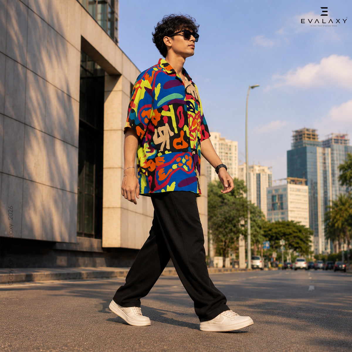 Abstract AniDraw All Over Printed Oversized Shirt