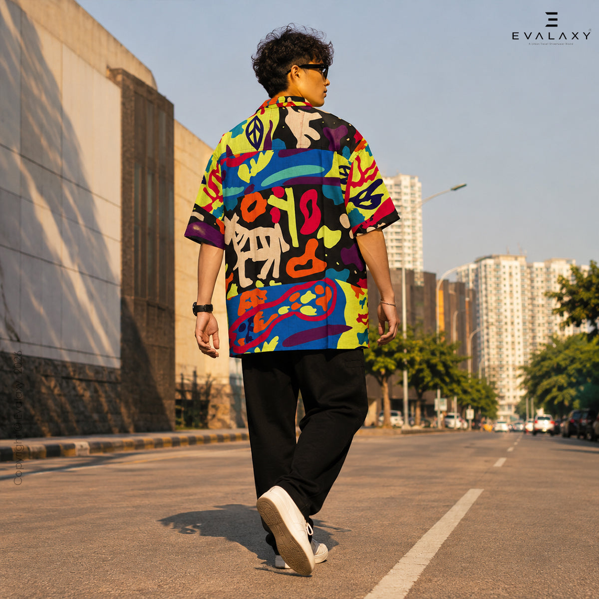 Abstract AniDraw All Over Printed Oversized Shirt