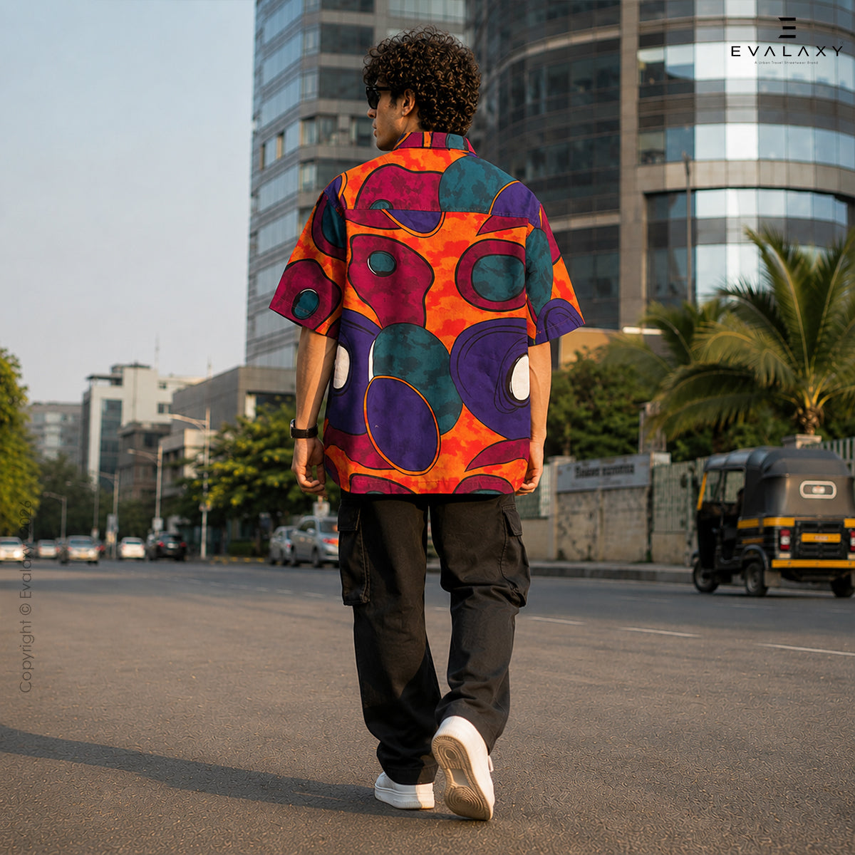 Men's Geomatric All Over Printed Oversized Shirt